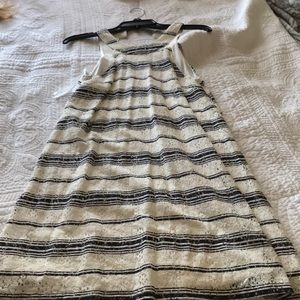 White and Navy Dress